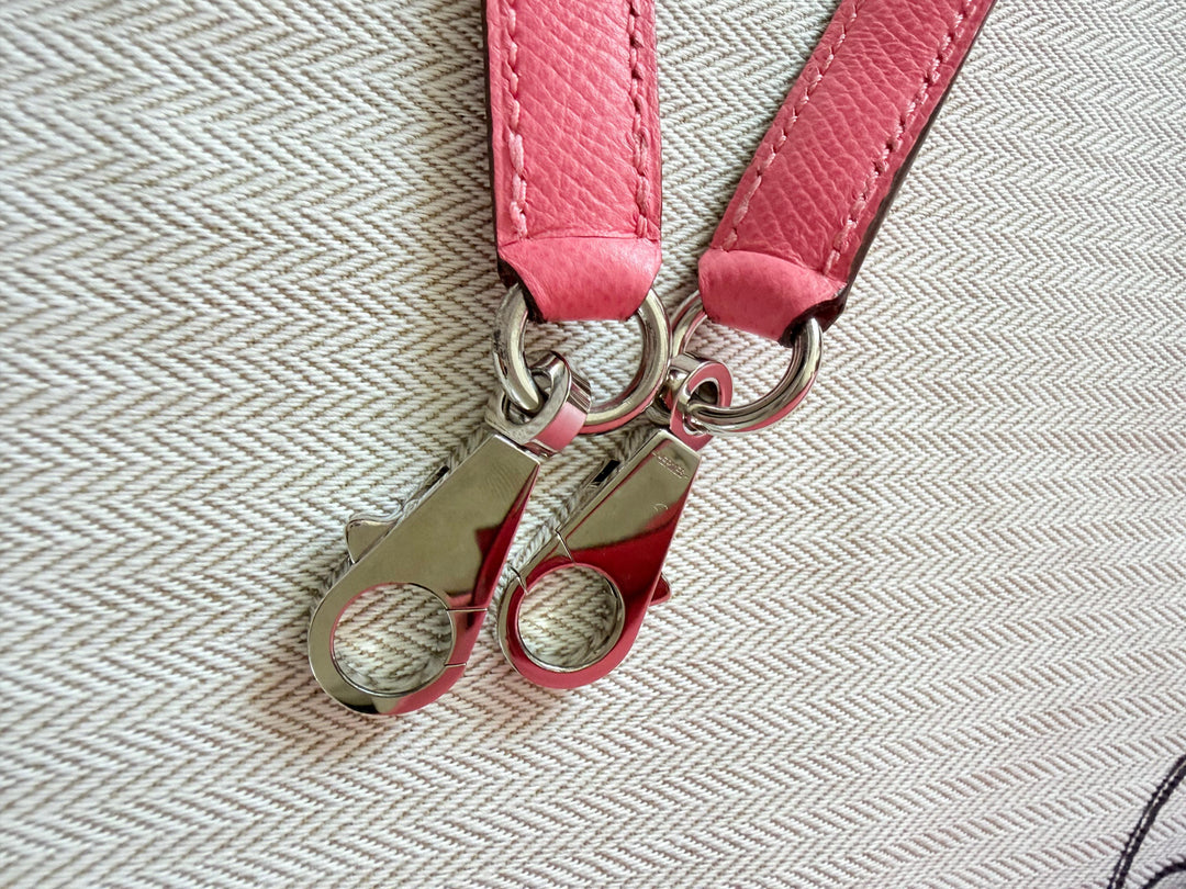 Hermes Kelly 28 in Rose Azalee Pink Epsom Leather PHW Stamp C 2018