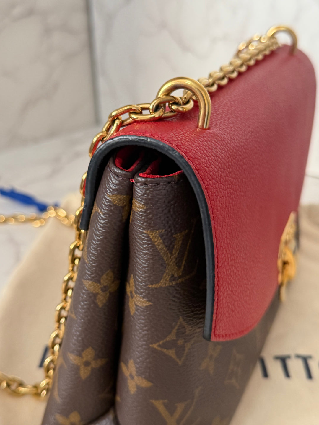 LOUIS VUITTON LV Saint St Placide In Monogram Canvas/Cherry Red