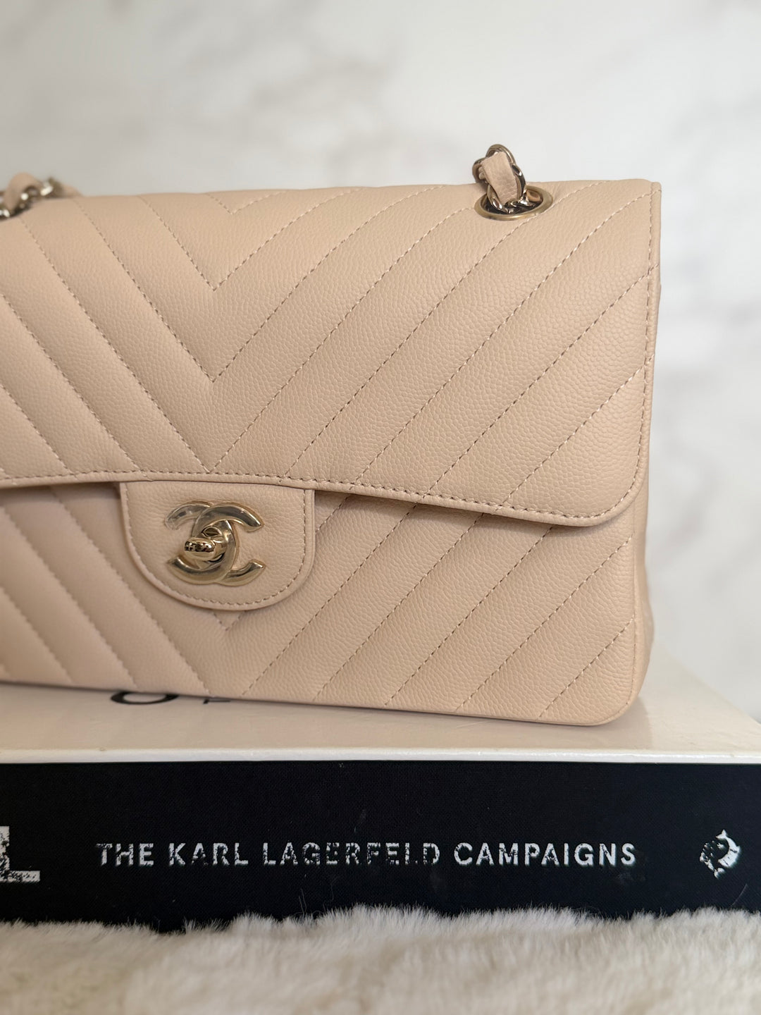CHANEL series 31 Beige Caviar LGHW Chevron Small timeless Classic double flap Bag 2020/2021