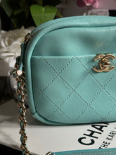 Load image into Gallery viewer, Chanel series 26 Tiffany Blue Goat skin LGHW Casual Trip Camera Case Bag
