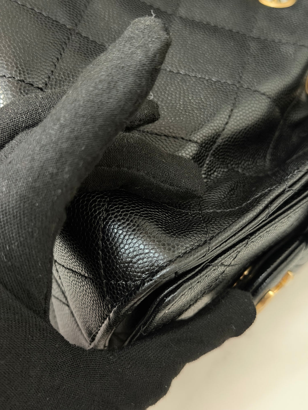 CHANEL 26C Black Caviar aged GHW Mini 25 Hobo Bag