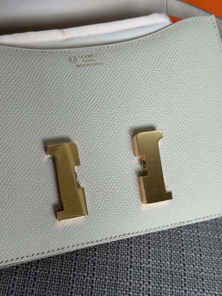 Hermès Constance 18 Mini Constance Craie Epsom Leather RGHW