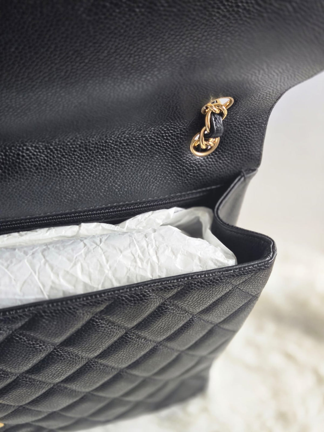 Chanel series 13 2010 Black Caviar Maxi Single Flap Bag with GHW
