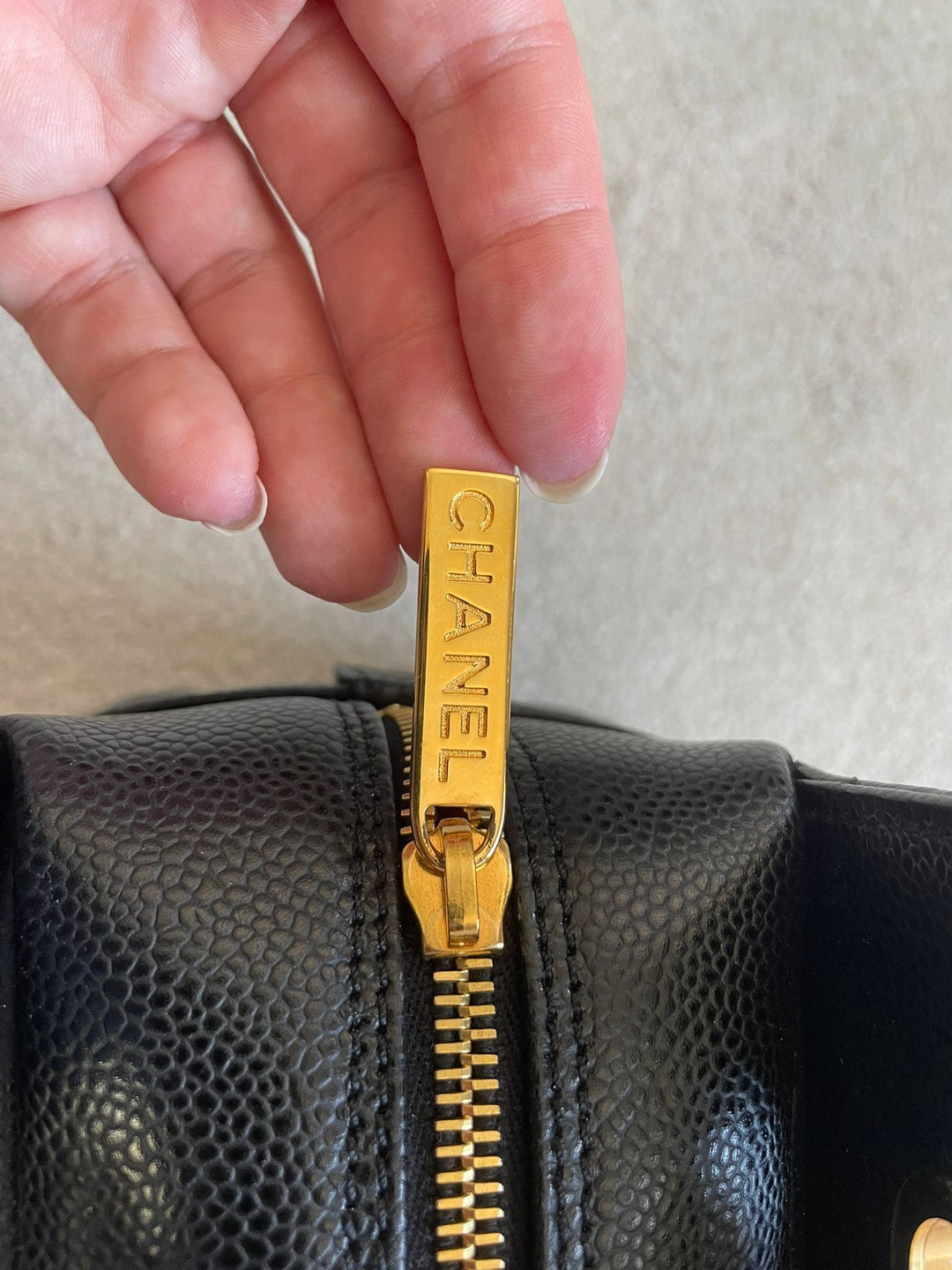 Petite Timeless Tote (PTT) in Black caviar GHW series 14 2011