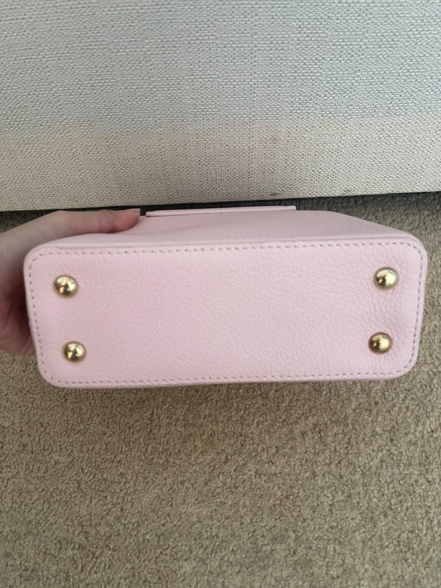 LOUIS VUITTON LV Capucines Mini in Pink LGHW 2020