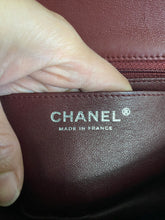 Load image into Gallery viewer, Chanel series 28 2019 Burgundy Lambskin Silver HW Mini Rectangular Flap Bag
