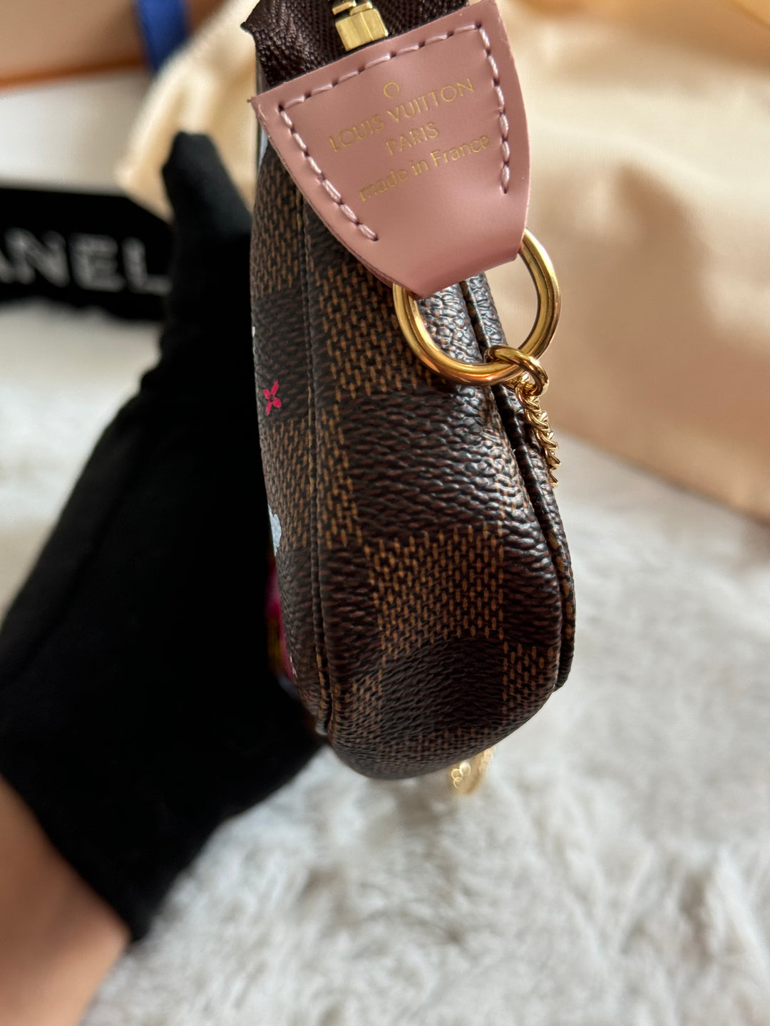 Louis Vuitton Vivienne Christmas Limited Edition Mini Pochette Damier Ebene