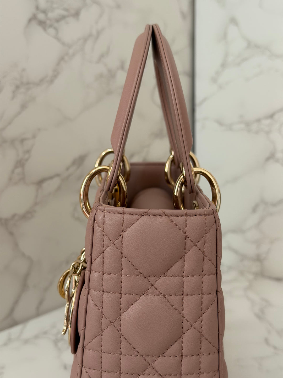 DIOR Lady Dior In Blush Lambskin LGHW size SMALL 2020