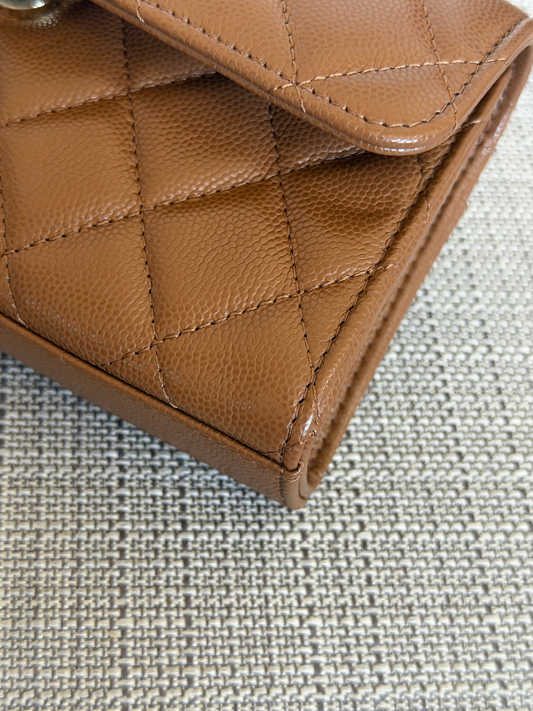 CHANEL 26P Brown Caviar LGHW Top Handle Vanity