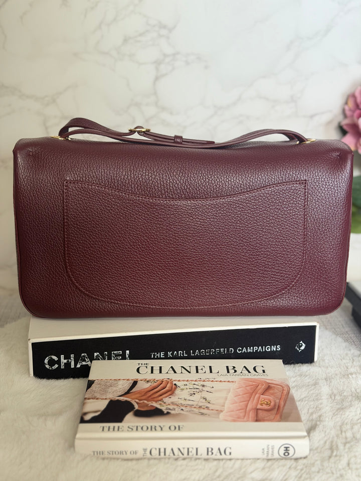 WA/Email to purchase only- CHANEL Burgundy Caviar LGHW 26S collection Matthieu Blazy Maxi 32 cms Flap Bag 2026