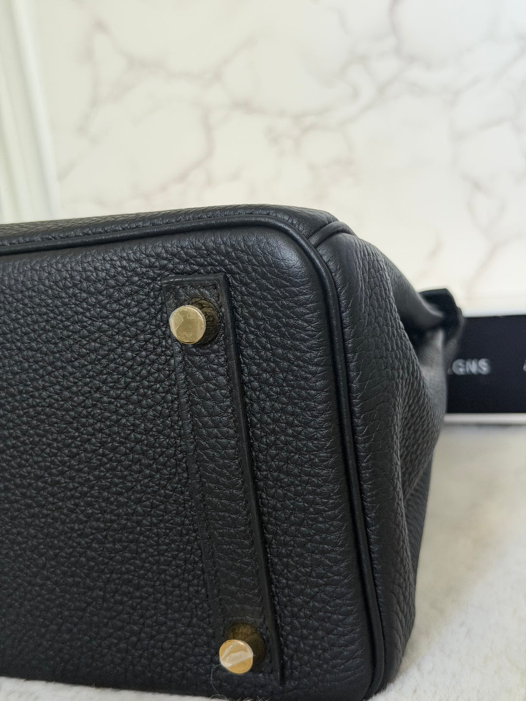 WA/Email to purchase only- HERMÈS Noir Black 89 Togo Leather GHW Birkin 25 Stamp U 2022 Kept unused