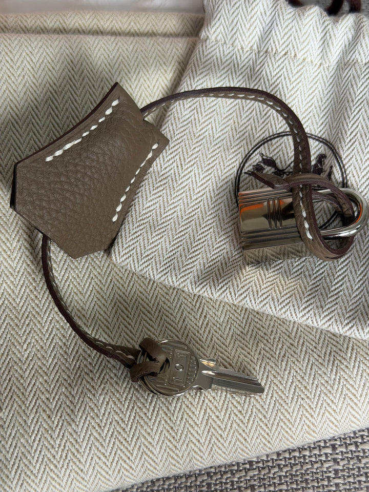 Hermès Etoupe Togo Leather PHW Birkin 30 Stamp A 2017