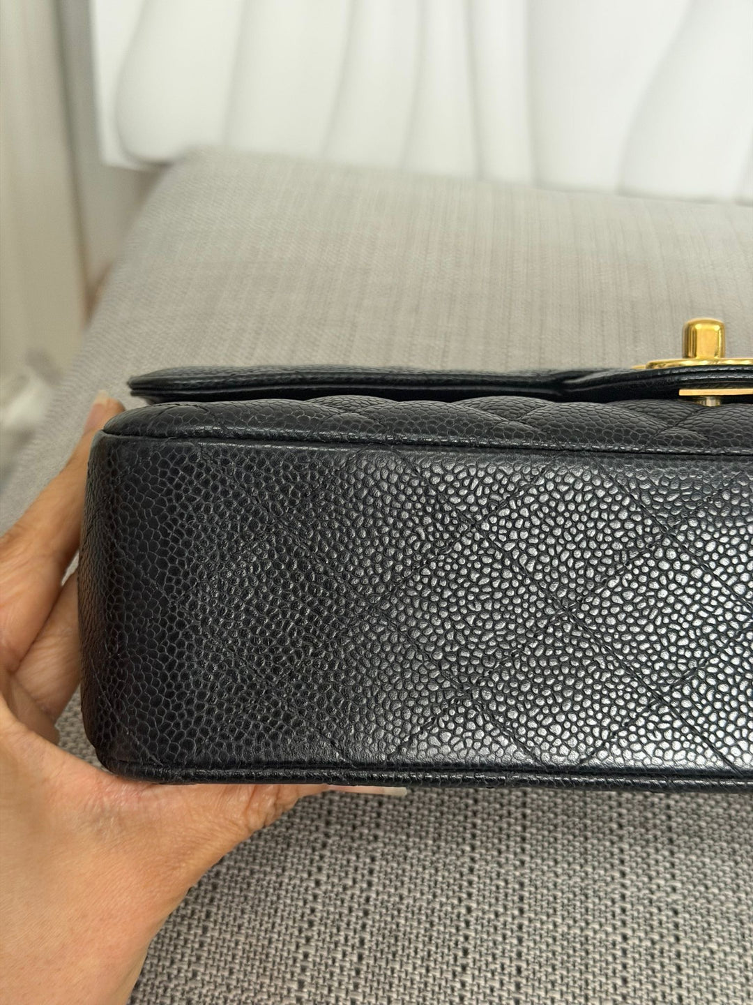 CHANEL Series 24 2017 Black Caviar GHW Medium M/L 11.12 Timeless Classic Double Flap Bag