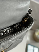 Load image into Gallery viewer, Chanel 19 size Small series 29 2020 Cruise Collection 20C Grey Lambskin Mixed HW Flap Bag
