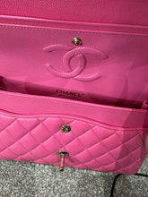 Load image into Gallery viewer, CHANEL 21C collection series 30 Barbie Pink Caviar LGHW Medium Timeless Classic Double Flap Bag
