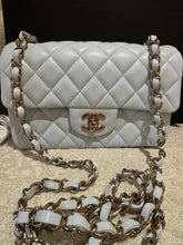 Load image into Gallery viewer, CHANEL 25S collection 2025 Light Blue Lambskin LGHW Mini rectangular flap bag

