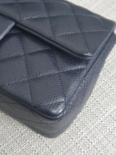 Load image into Gallery viewer, Chanel series 18 14C 2014 Cruise Collection Navy Caviar SHW Classsic Mini Rectangular Flap Bag
