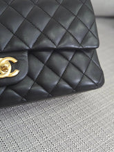 Load image into Gallery viewer, Chanel series 16 2012 Black Lambskin Medium ML Timeless Classic Double Flap Bag with GHW
