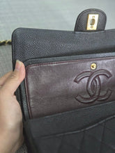 Load image into Gallery viewer, Chanel series 16 circa 2012 Black Caviar 11.12 Medium ML Timeless Classic Double Flap Bag with GHW
