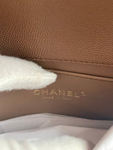 Load image into Gallery viewer, Chanel 22K Pre Fall/Winter 2022 Collection Dark Beige Caviar Aged GHW Coco First Mini Flap Bag
