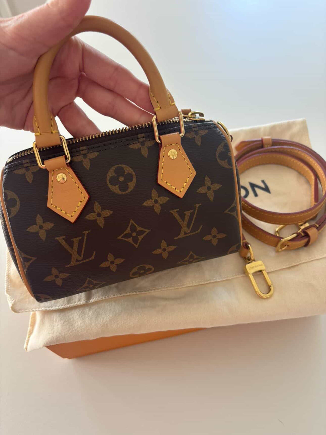 LOUIS VUITTON Nano Speedy Monogram Canvas