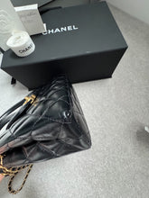 Load image into Gallery viewer, Chanel Kelly Black Calf skin aged GHW Small Shopping Tote
