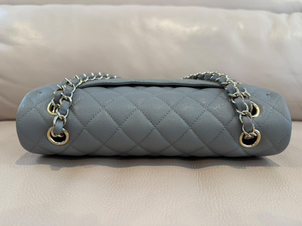 CHANEL 20C collection 2019/2020 series 29 Grey caviar LGHW Medium ML Timeless Classic Double Flap Bag