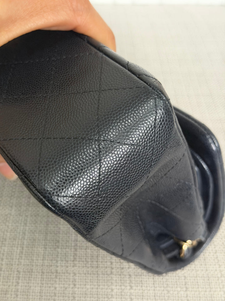 CHANEL series 30 Dark Navy Caviar LGHW Small Timeless Classic Double Flap Bag 2020