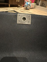 Load image into Gallery viewer, CHANEL series 20 2014/2015 Black Caviar Ruthenium Hardware Old Medium Le Boy Flap Bag
