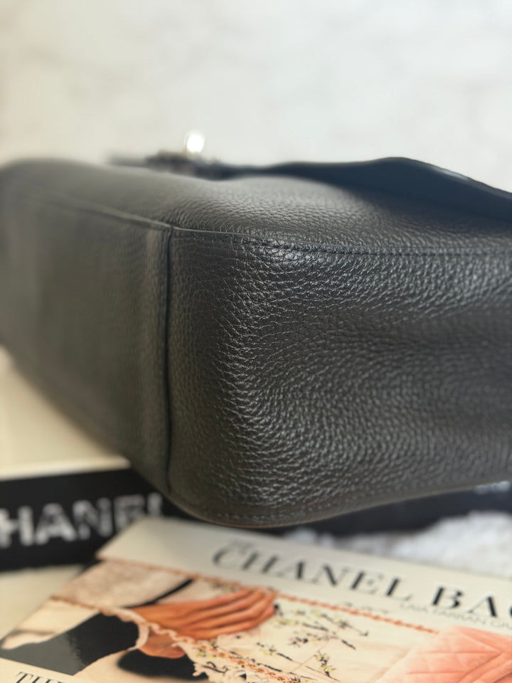 WA/Email to purchase only- CHANEL Matthieu Blazy Maxi 32 cms Flap Bag in Black Caviar SHW 2026