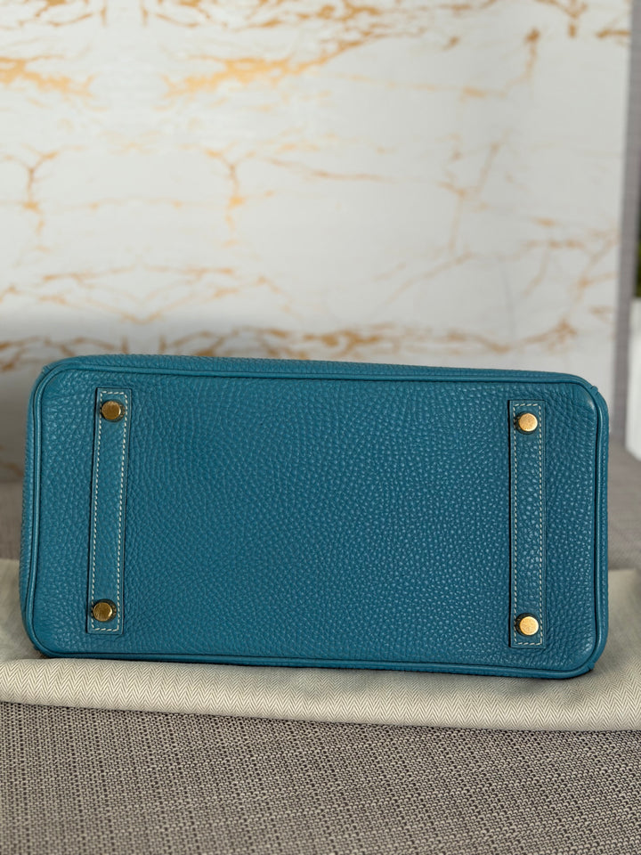 Hermes Birkin 30 in Bleu Jean Togo Leather GHW