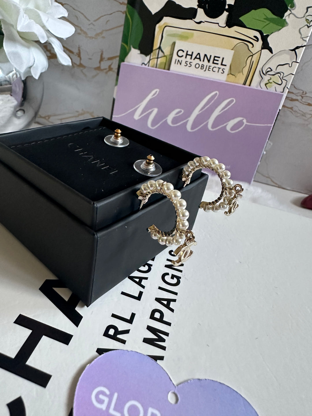Chanel 20A Pearl LGHW Earrings