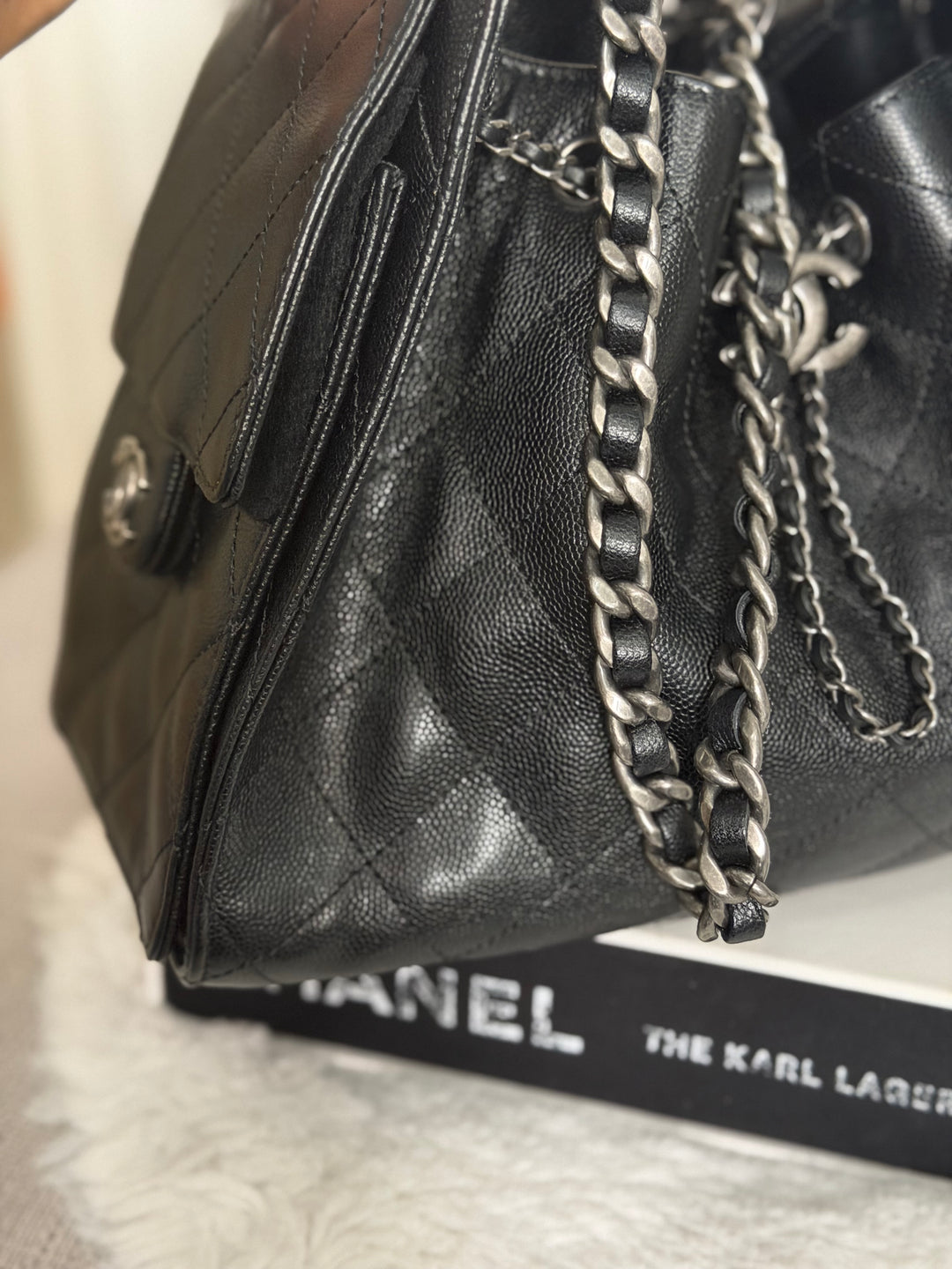 CHANEL 25 Hobo Bag Size SMALL in Black Caviar Ruthenium Hardware 2026