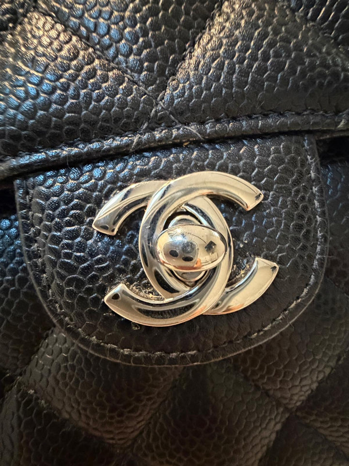 CHANEL series 9 Black Caviar SHW Vintage Mini Flap Bag