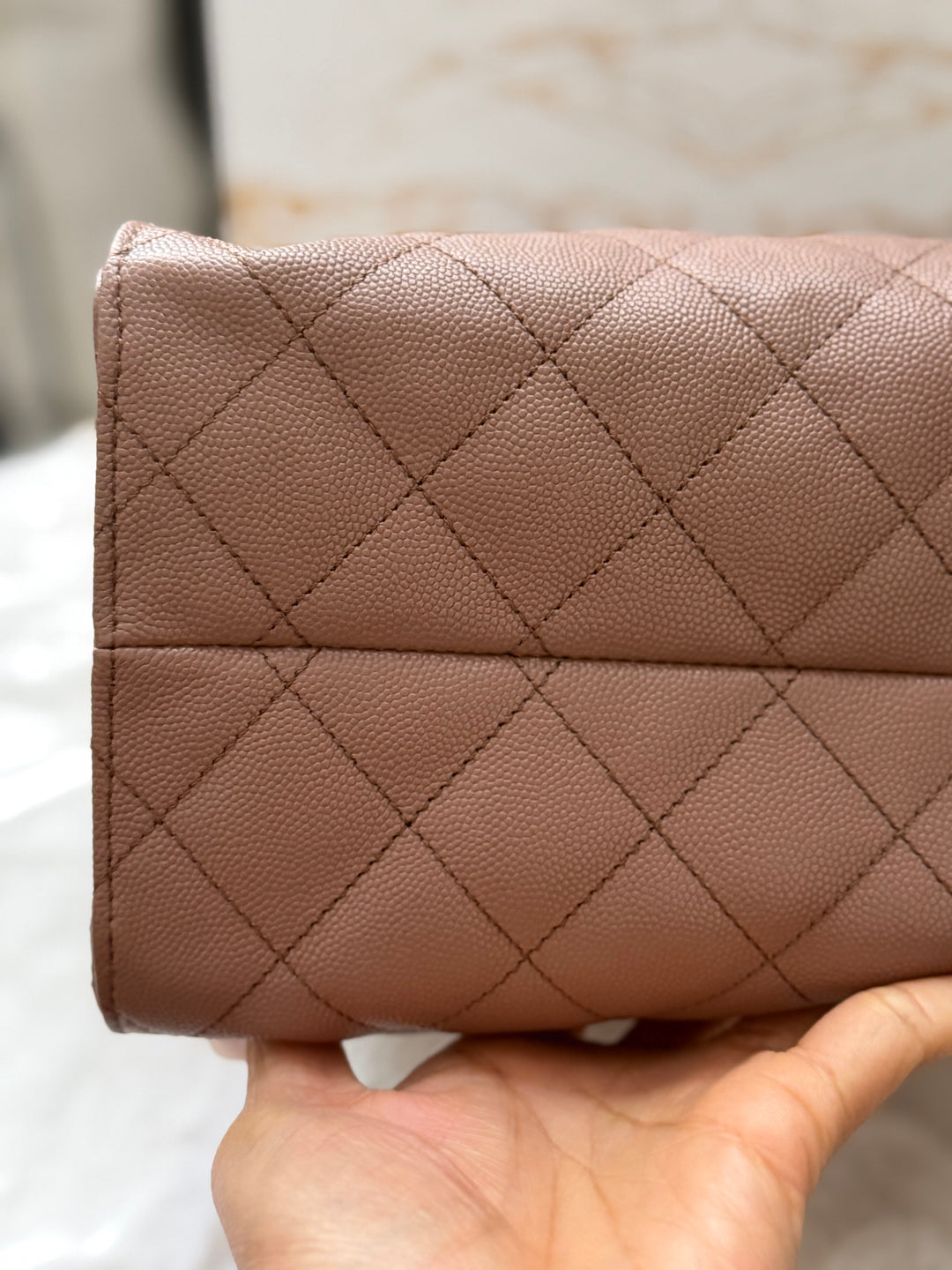 CHANEL 26P collection Brown Caviar 25 Hobo Bag Aged GHW Size SMALL