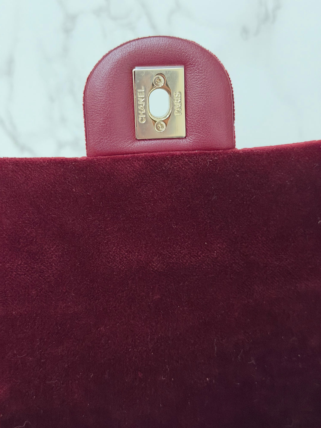 CHANEL series 31 Dark Red/Burgundy Velvet Adjustable Crystal Pearl Crush Mini Rectangular Flap Bag LGHW 2020/2021