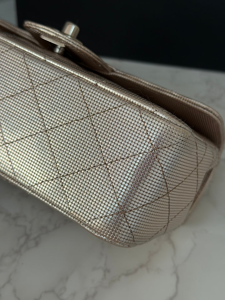 CHANEL series 21 16C 2016 Pixel Pinky Gold Calf Skin SHW Mini Rectangular Flap Bag