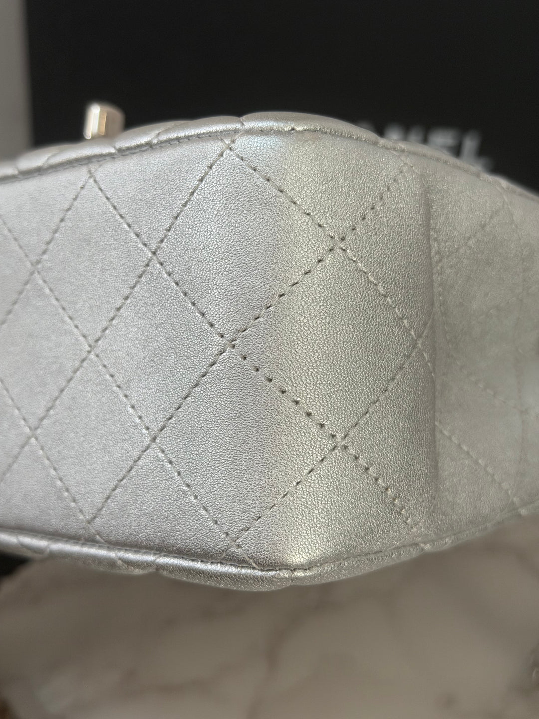 Chanel Series 31 21P Collection Iridescent Silver lambskin SHW Square Mini Flap Bag 2021