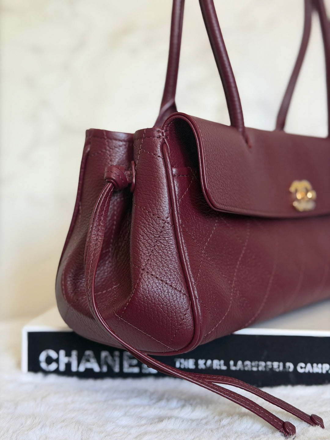 CHANEL Burgundy Caviar LGHW Urban Essentials East West Shopping Tote Bag size Small Matthieu Blazy 26S 2026