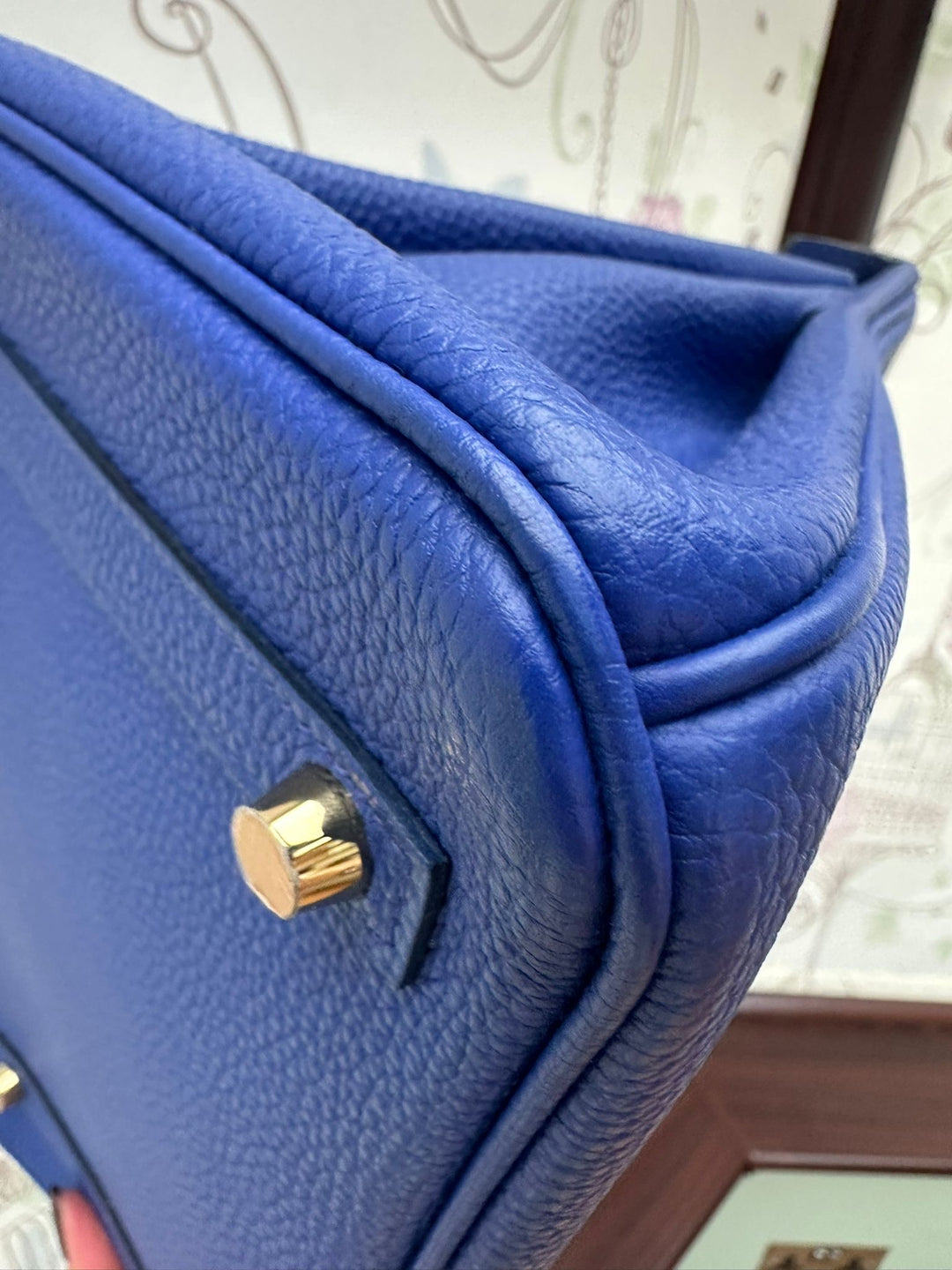 Hermes Birkin 30 Bleu Electric Togo Leather GHW Stamp T 2015 Bag