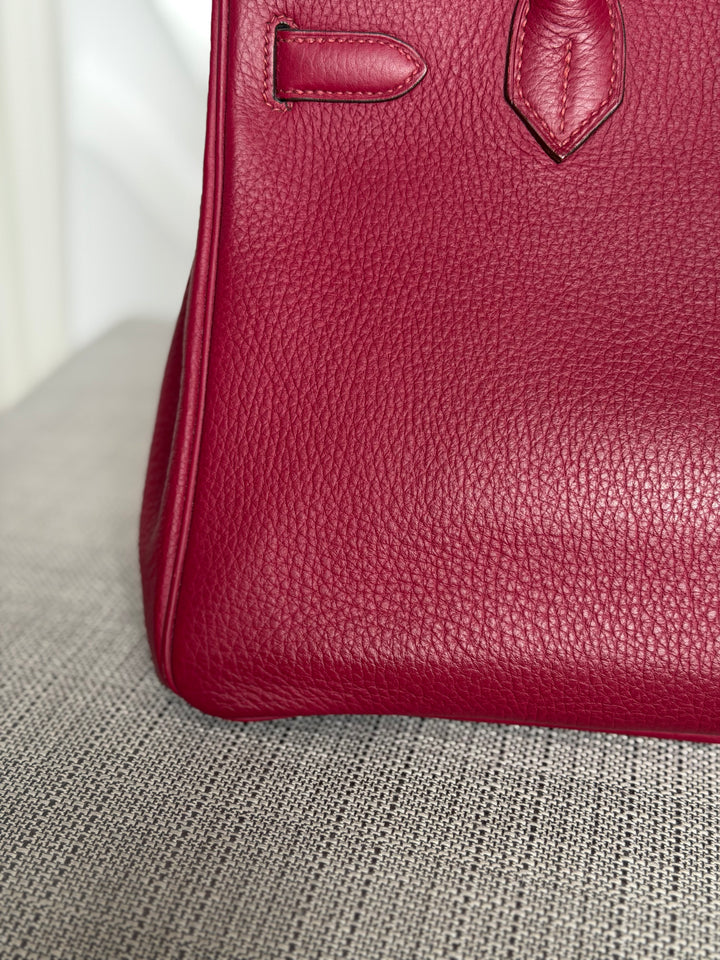 WA/Email to Purchase only- Hermes Rouge Grenat Togo Leather GHW Birkin 35 Stamp X 2016