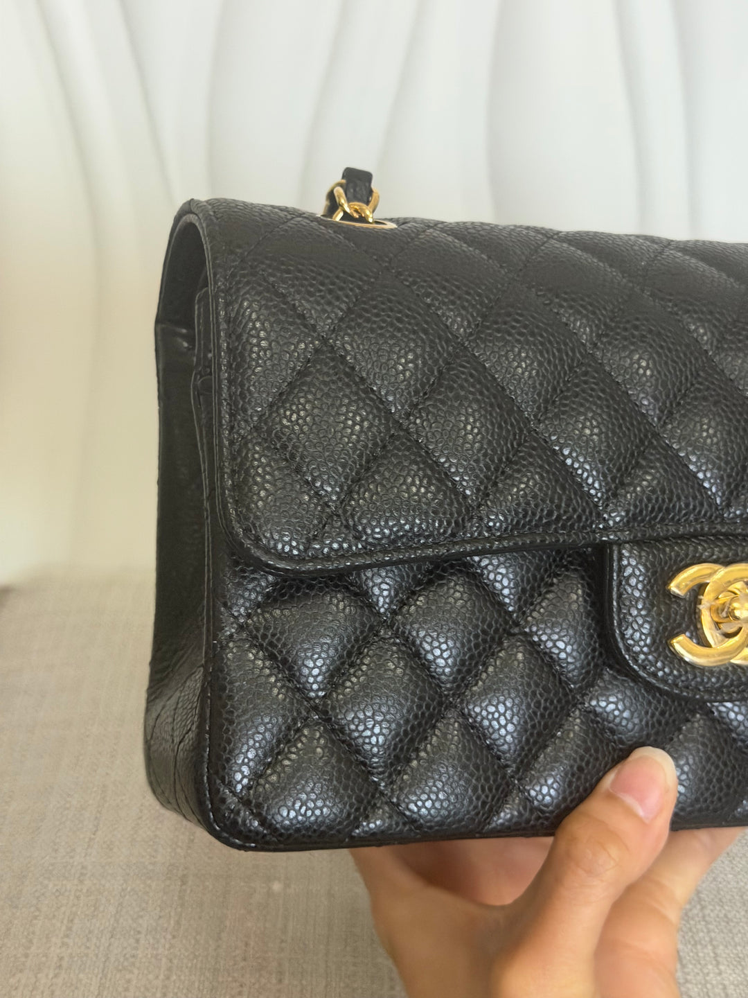 CHANEL Black Caviar GHW SMALL Timeless Classic Double Flap Bag 2022