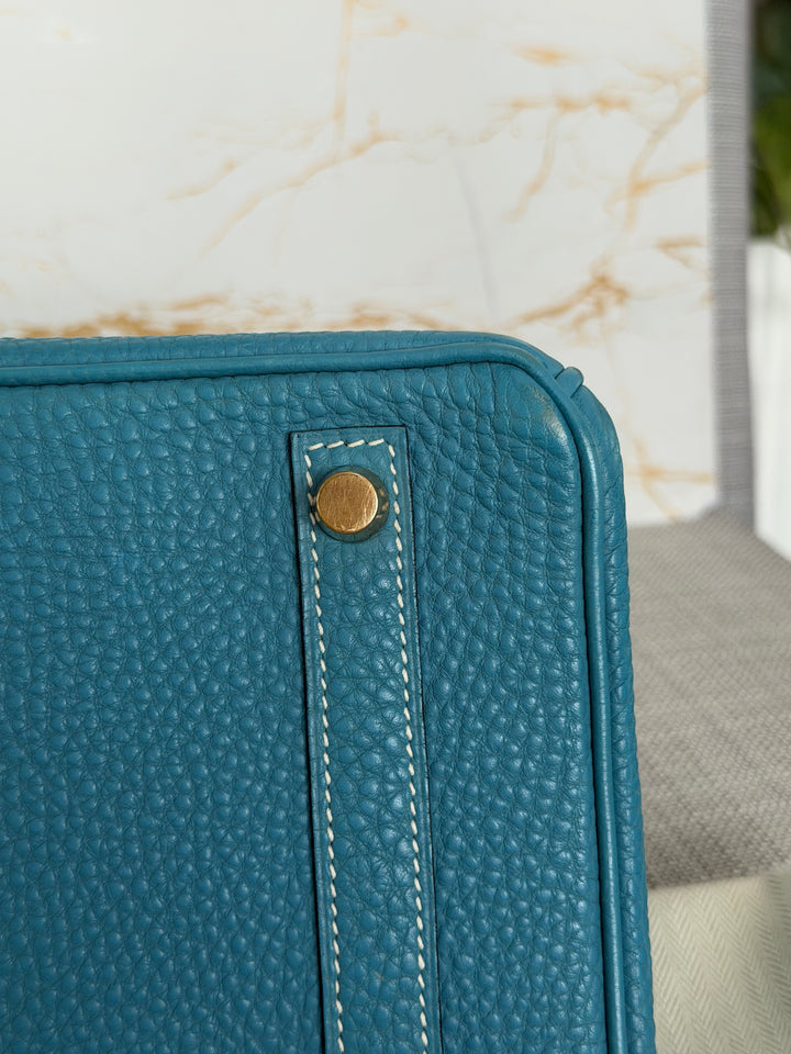 Hermes Birkin 30 in Bleu Jean Togo Leather GHW