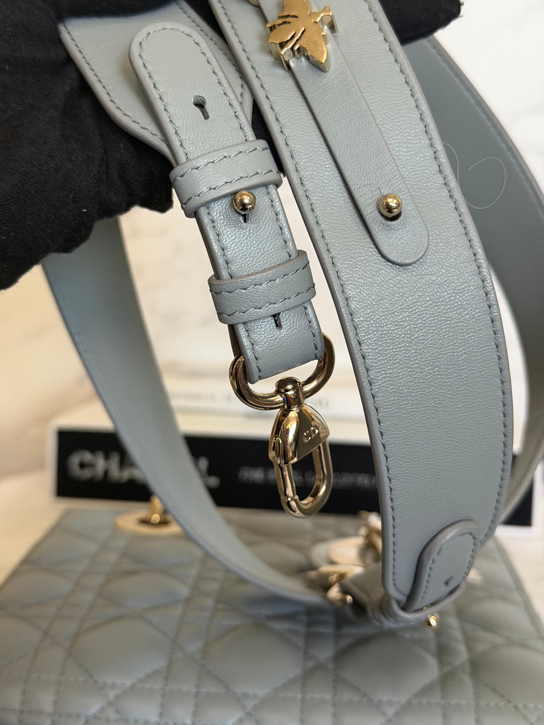 DIOR Lady Dior Grey Lambskin ABCDior size Small 2022 LGHW