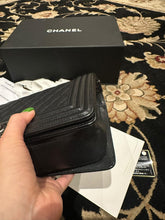 Load image into Gallery viewer, CHANEL series 20 2014/2015 Black Caviar Ruthenium Hardware Old Medium Le Boy Flap Bag
