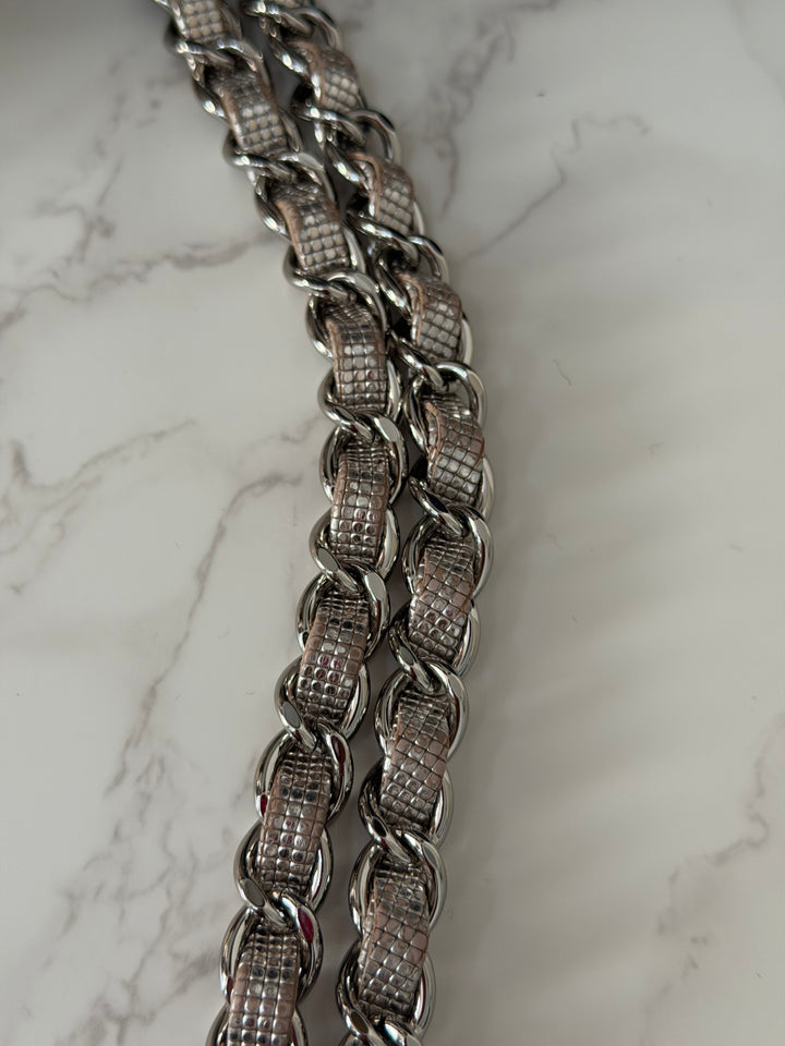 CHANEL series 21 16C 2016 Pixel Pinky Gold Calf Skin SHW Mini Rectangular Flap Bag