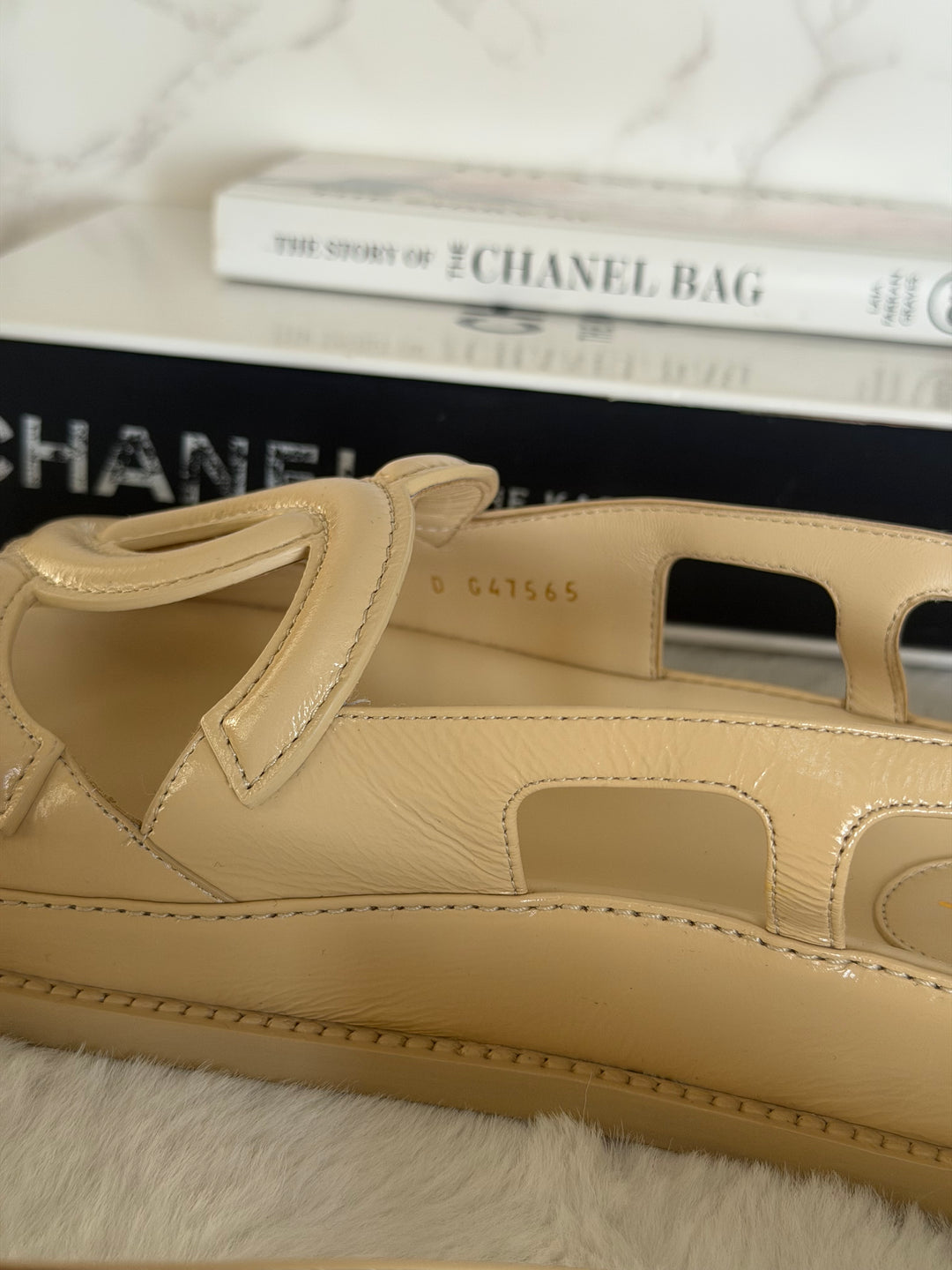 CHANEL Beige Dad’s Sandals 26B 2026 size EU 39