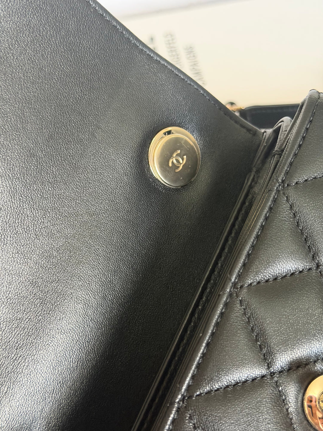 CHANEL Black Lambskin LGHW Trendy CC Flap Bag size MINI 8 inches with detachable Strap 2023/2024