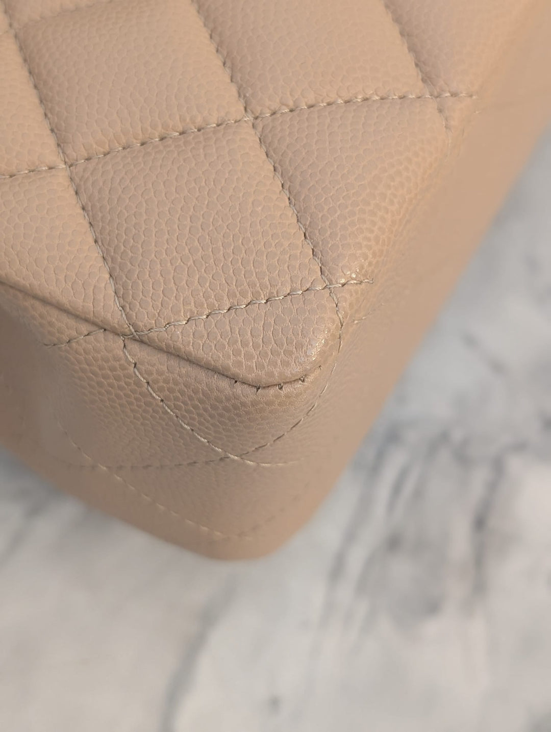 CHANEL series 28 19B collection Dark Beige Caviar LGHW Medium M/L Timeless Classic Double Flap Bag 11.12