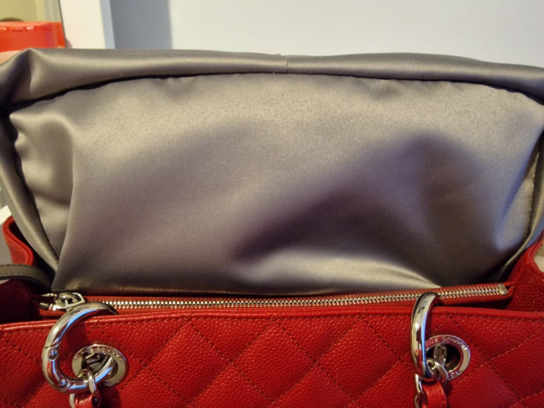 Chanel series 17 2012 Red Caviar SHW Grand Shopping Tote Bag (GST)